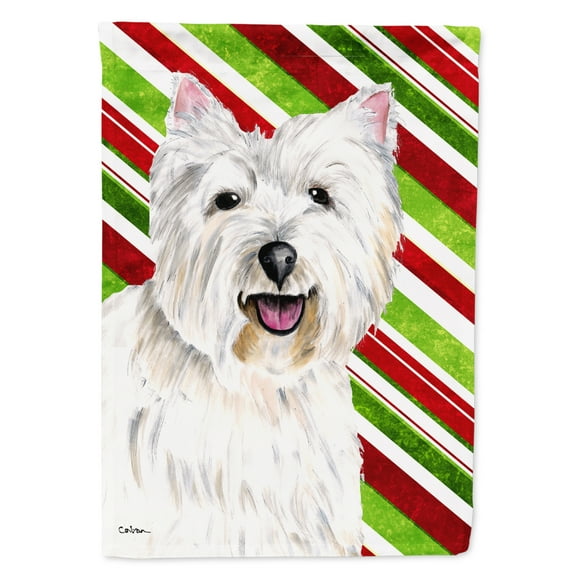 Carolines Treasures SC9330-FLAG-PARENT Westie Candy Cane Holiday Christmas Flag  multicolor