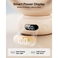 thumbnail image 6 of Mini Portable Stroller Fan – 60° Auto Oscillation, Quiet USB-C Rechargeable Baby Fan, 4 Speeds, Night Light & Warning Light, Flexible Tripod for Stroller, Car Seat, Crib, Camping (Brown), 6 of 7