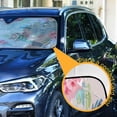thumbnail image 3 of GZHJMY Tropical Flowers Hummingbirds Car Windshield Sunshade Front Auto Sun Shield Shade Visor Vehicle Accessories, 55" × 27.6"（627）, 3 of 7