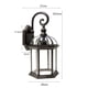 thumbnail image 2 of Lámparas de pared para exteriores, color negro, 15.35 pulgadas de alto, farol de pared exterior, aplique impermeable, luces de porche, montaje en pared para puerta de garaje de casa, listado ETL Fason CZJJ-HY127, 2 of 7