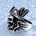 thumbnail image 5 of YAZI Home Genuine Stainless Steel Ring Jewelry for Men Fashion Punk Biker Skull Rings, 5 of 13