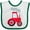 White and Green, variant on Inktastic Fun Red Tractor Boys or Girls Baby Bib