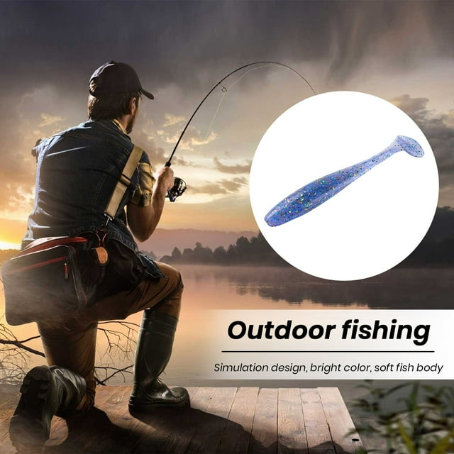 LJNYFDC Bionic Baits Soft Fishing Lure 12Pcs Simulation T Tail Swimbait Professional Reusable Floating Pike Bass Fishing Lures