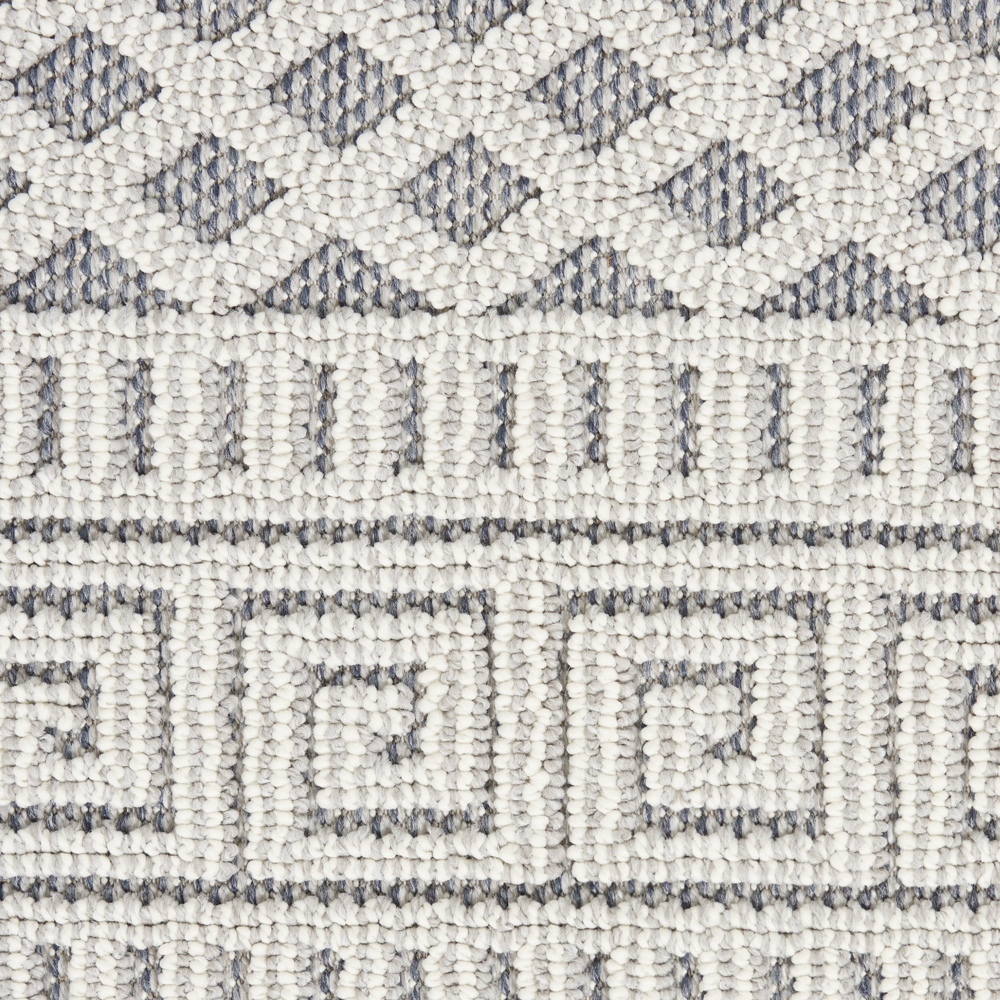Nourison Paxton Modern & Contemporary Ivory/Slate 4' x 6'2" Area Rug, (4x8)