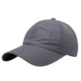 thumbnail image 2 of Grofry Baseball Cap Decorative Pure Color Soft Mesh Summer Cap for Outdoor Dark Gray, 2 of 8