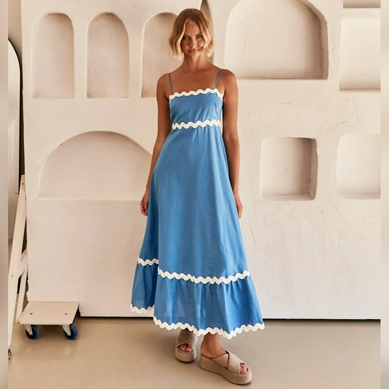 sachin and babi light blue dress Elegant Spaghetti Strap Satin Formal Dress with Slit
