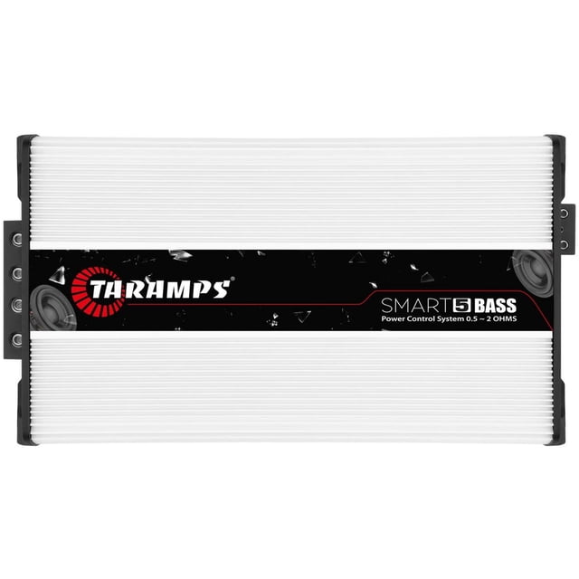 Amplificador de Graves Taramps Smart 5 Negro Multiimpedancia 5000 Vatios RMS Clase D Monobloque