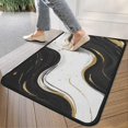 thumbnail image 4 of Black White Gold Marble Pattern Door Rugs,Washable Non Slip Door Mats Indoor,Decorative Door Mats,Entry Mat Indoor for Entrance,Bedroom,Kitchen,Bathroom,30"x17", 4 of 6
