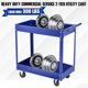 thumbnail image 2 of Carrito de Herramientas Rodante de 2 Niveles, Carro de Utilidad de Metal de 330 Lbs con Ruedas, Organizador para Mecánicos, Taller, Garaje o Almacén, 2 of 7