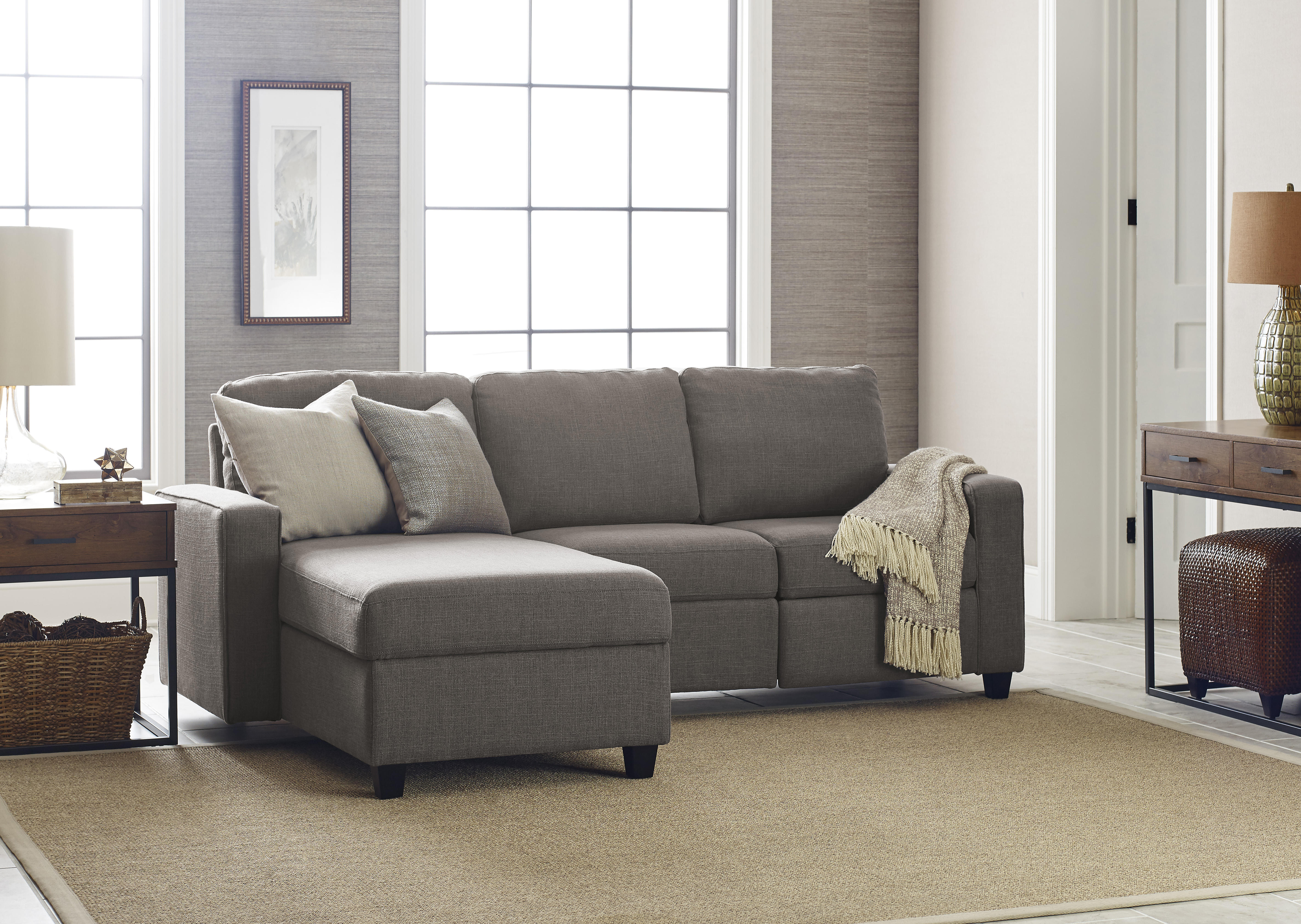Serta Palisades Reclining Sectional with Left Storage Chaise - Gray - image 4 of 9