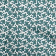 thumbnail image 1 of oneOone Viscose Jersey Teal Green Fabric Asian Block Craft Projects Decor Fabric Printed By The Yard 60 Inch Wide, 1 of 4