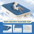 thumbnail image 5 of Divon Full Air Mattress with Built-In Pump, 18-inch Elevated Inflatable Airbed, Portable Blow Up Bed for Guests, Game Night Sleepovers, Blue, 5 of 11