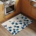 thumbnail image 2 of Navy Blue Floral Entryway Rug 2'x3'&nbsp; Non Slip Front Door Mats, Spring Flowers Rustic Butterfly Entrance Rugs Indoor Outdoor Carpet, Washable Floor Mats Small Area Rug for Bedroom Kitchen, 2 of 8
