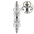 thumbnail image 4 of Adeco  Black Scrolled Flower Metal Wall Decor Art Oblong Living Room, 4 of 5