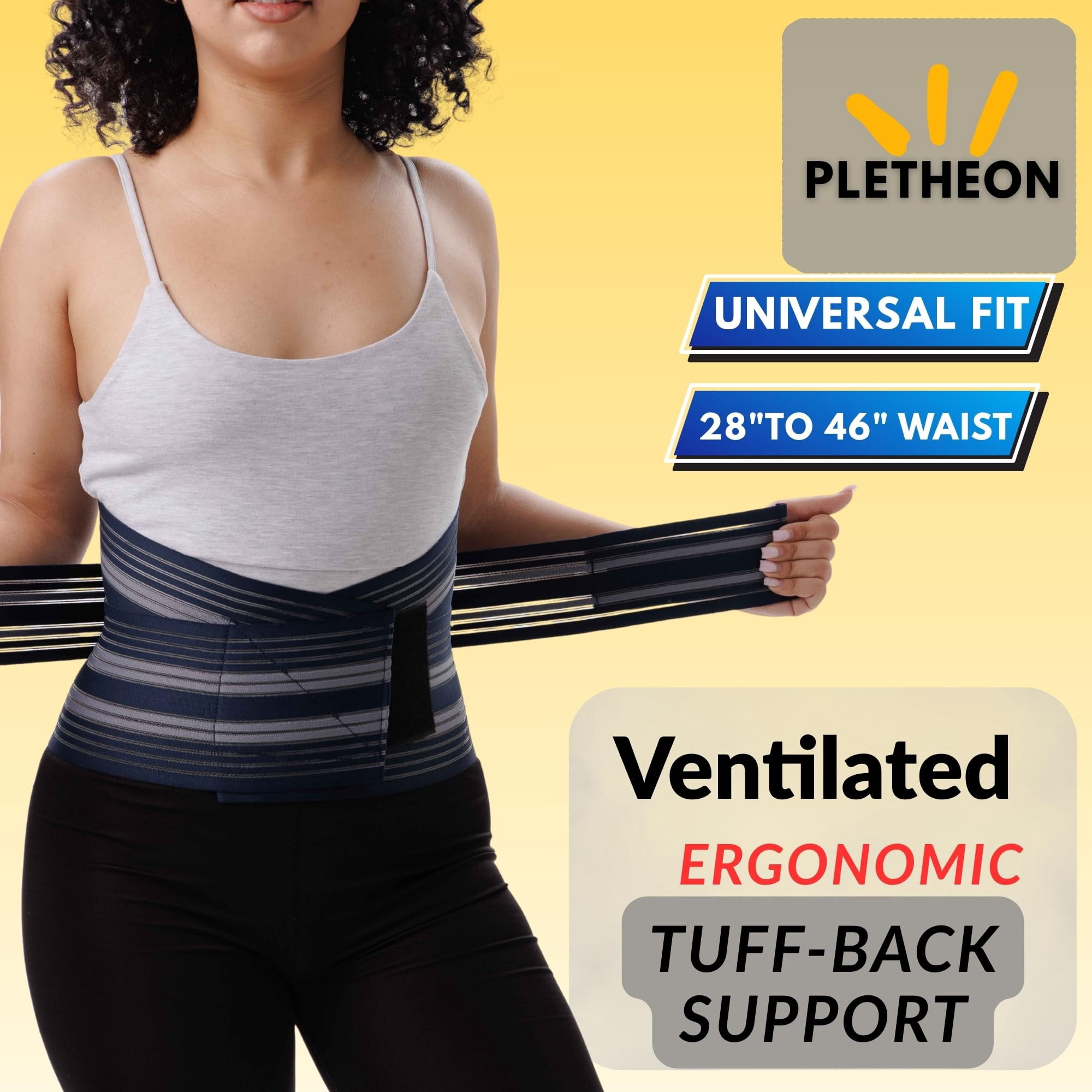 Adjustable Lumbar Support Belt for Lower Back Pain Relief Waist Brace for Men and Women | Posture Correction & Spine Support