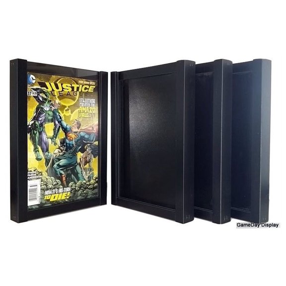 Comic Book Display Frame Case Shadow Box Black Magazine Lot of 4