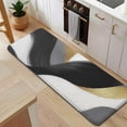 thumbnail image 5 of Black White Gray Gold Marble Pattern Kitchen Rug Mat,Kitchen Runner Rugs Non Skid Washable,Decorative Kitchen Floor Mats for Kitchen,Sink,Laundry,17"x47.2", 5 of 7
