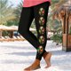 thumbnail image 2 of Pantalones de Mujer Traje de Moda Casual Pascua Impresión No Estructurada Tight Yoga Leisure Leggings para el Gimnasio, 2 of 8