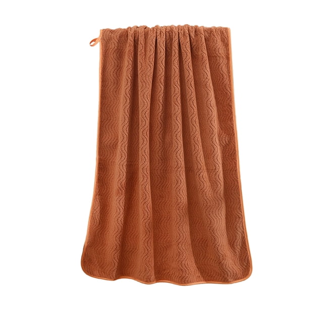 Orange Orange Water Ripple Coral Fleece Bath Towel 70X140Cm Ultra Soft Quick Dry Highly Absorbent Towel Set For Bathroom #a05j2
