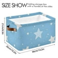 thumbnail image 3 of Lovely Star Storage Basket Large Foldable Storage Bin Laundry Baskets Toys Box Book Foldable Organizer Bag 14.2x10.2x8.3 Inches 2 PCs, 3 of 8