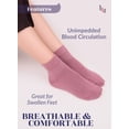 thumbnail image 6 of HUGH UGOLI Women Diabetic Ankle Socks, Super Soft & Thin Bamboo Socks, Wide & Loose, Non-Binding Top & Seamless Toe, 4 Pairs, Rose Wood, Shoe Size: 6-9, 6 of 6