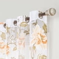 thumbnail image 2 of 2 Panels Floral Sheer Curtains Livingroom Bedroom Grommets Window Voile Curtain, 2 of 18