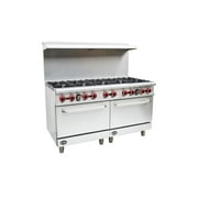 Heavy Duty Commercial 60" 10 Burner Gas Range with Bottom Oven