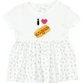 thumbnail image 3 of Inktastic I Love Hot Dogs Girls Baby Dress, 3 of 5
