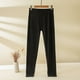 thumbnail image 1 of Pantalones térmicos de polar cepillado de doble cara para hombre, de color sólido, ajustados y cálidos, para clima frío, de nailon, 1 of 9