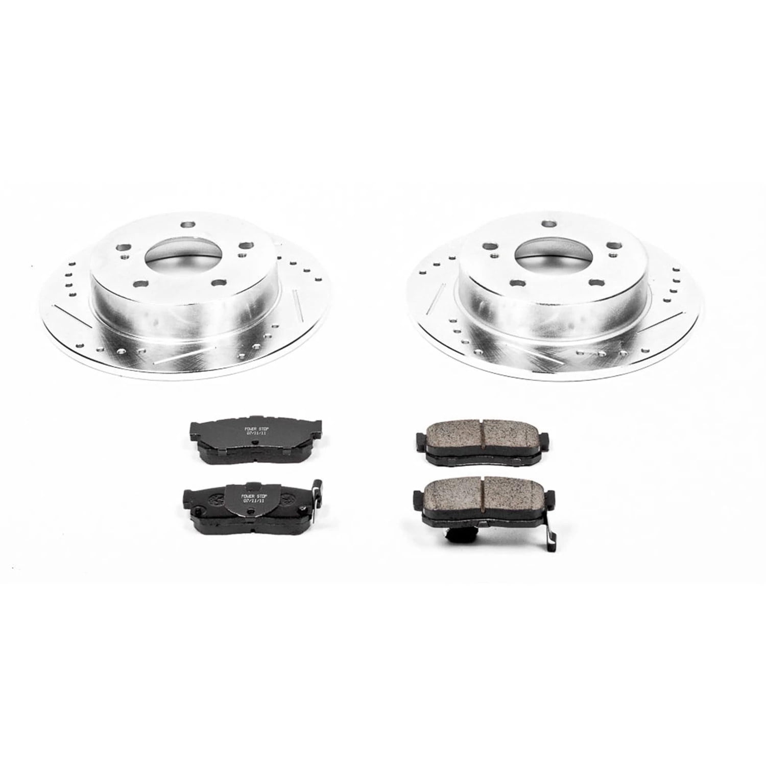 PowerStop Rear Z23 Evolution Sport Carbon-Fiber Ceramic Brake Pad and Drilled & Slotted Rotor Kit Fits: NISSAN Select Models K3099