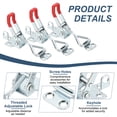 thumbnail image 5 of Uxcell 2pcs Adjustable Toggle Clamp M5x28mm 220bs 4001 Style w Lock Hole, Silver Red, 5 of 7