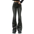 thumbnail image 3 of Women's Vintage Inspired Slim Fit Denim Pants with Distressed Detail Contemporary Straight Leg Jeans for Casual Wear, 3 of 8