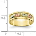 thumbnail image 2 of Primal Gold 10 Karat Yellow Gold with 12 Karat Rose and Green Accent Black Hills Ring, 2 of 4