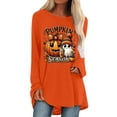 thumbnail image 1 of T-shirt à Manches Longues avec Imprimé Graphique d'Halloween pour Femmes, Confortable, Coupe Ample, Col Rond, Automne Hiver, Décontracté, Quotidien, Basique, Hauts, 1 of 4