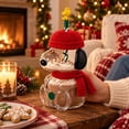 thumbnail image 5 of 2026 New Snoo.py Glass Cold Cup Tumbler 2026 With Straw, 20oz Removable Red Knit Hat & Scarf, Cute Novelty Glass Cup for Iced Coffee & Cold Drinks, 5 of 9