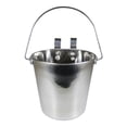 thumbnail image 3 of Stainless Steel Pail, Flat Sided Hook-On with Rivets, 9 qt, 3 of 4