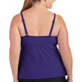 Women's PlusSize Fashion Tiered Ruffle Bandeau Tankini Top With Sewn