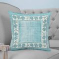 thumbnail image 4 of Pillow Covers 18x18 Set of 2, Teal Beach Coastal Square Throw Pillow Covers for Couch/Sofa/Living Room, Summer Nautical Starfish Shell Coral Vintage Decorative Soft Pillowcases for Couch, 4 of 7