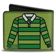 thumbnail image 2 of Nickelodeon Wallet, Bifold, Blues Clues Steves Handy Dandy Notebook Stripe Shirt Greens, Vegan Leather, 2 of 8