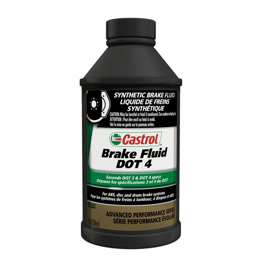 Castrol DOT 4 Advance Performance Series Full Synthetic Brake Fluid, 12