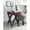 Black+Burgundy, variant on Driftwood PVC Finish, Square Metal Tubing Base - Unique Accent for Rooms
