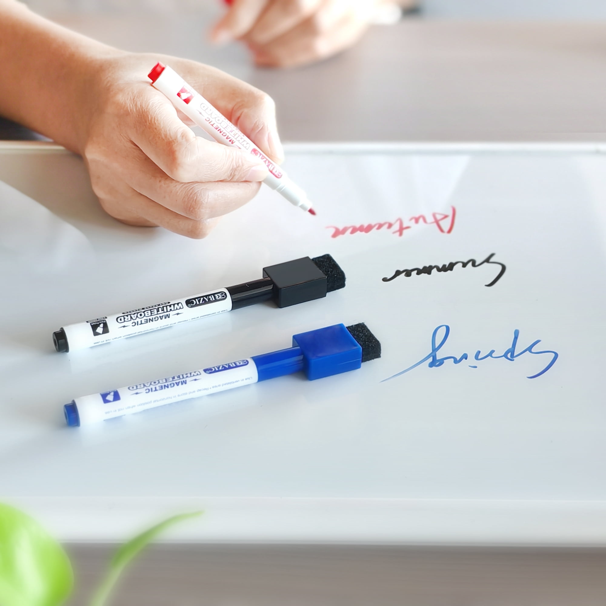 BAZIC Dry Erase Set, Marker + Board Eraser + Cleaner, Whiteboard Markers Set, 12-Packs