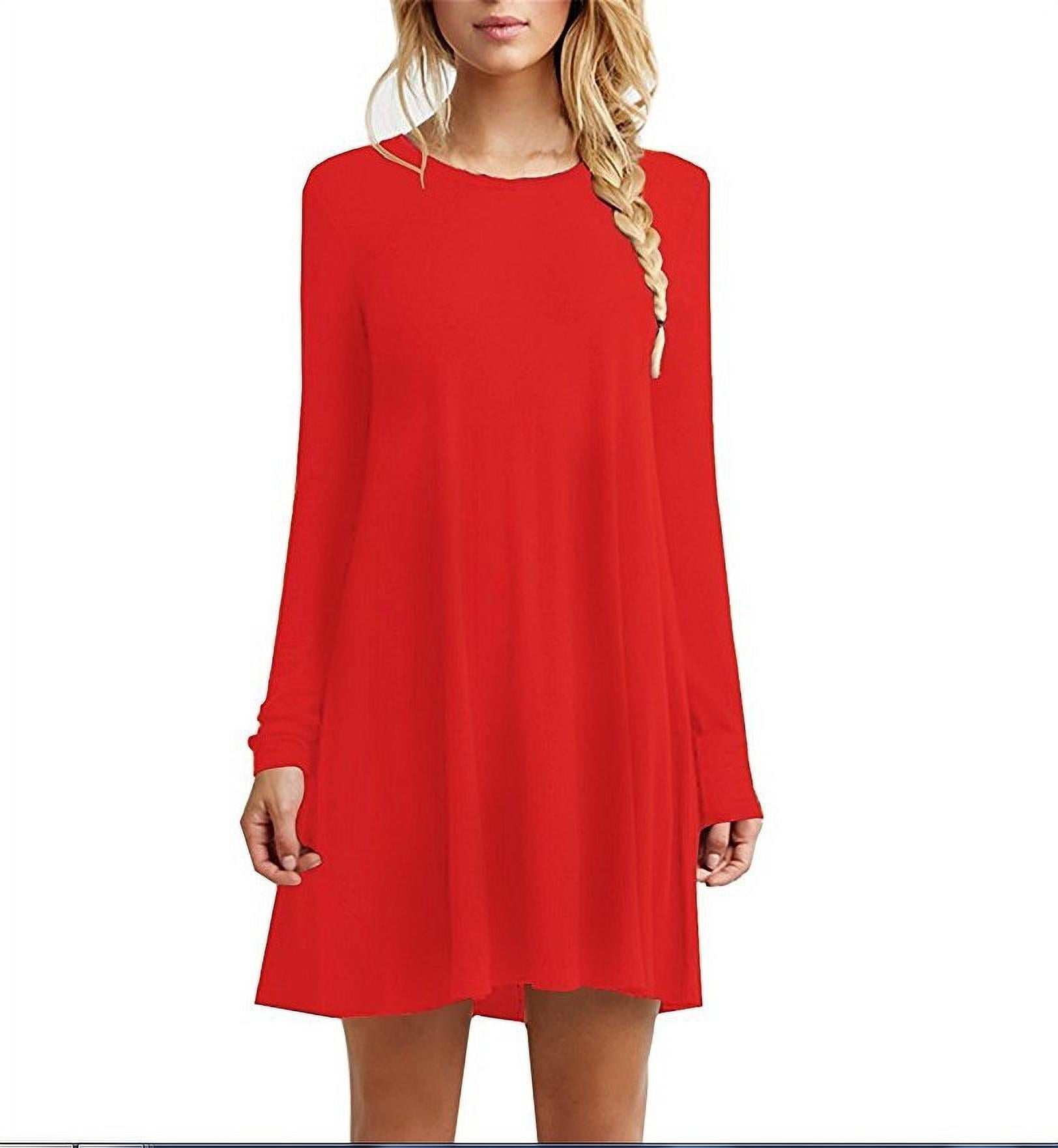 T Shirt Dresses Casual Swing Dress 