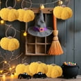 thumbnail image 6 of 4" Artificial Mini Pumpkins Decorations, Fake Fall Harvest Pumpkins Hanging Ornaments with Hanging Rope, Tree Decor for Thanksgiving Holiday Party Indoor Home Christmas(Yellow), 6 of 6