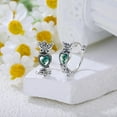 thumbnail image 4 of Vintage Daisy/Rose/Butterfly with Natural Moss Agate Hoop Earrings 925 Sterling Silver Retro Moss Agate Hoop Earrings for Women Gifts, 4 of 10