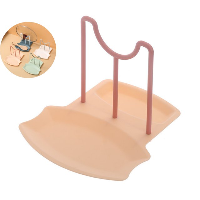 Dvruxg Dish Drying Rack Kitchen Organizer - Pot Lid Storage Shelf, Countertop Spoons Pad Bracket, Punch-Free Wall Mount Rack for Home Kitchen Accessories Tools