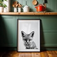 thumbnail image 6 of Baby Fo - Photography Fox Wildlife Black and White Animal Nature Portrait Minimalist Black Framed Wall Art Print 20 x 30 inches, 6 of 8