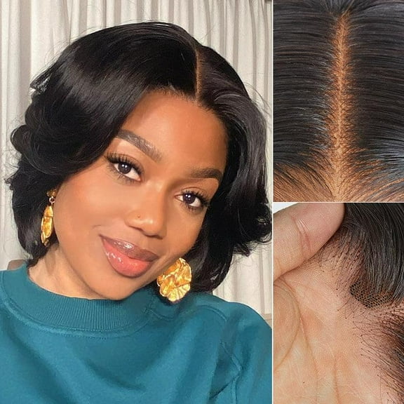 LUVME Elegant Boss Vibe Short Pixie Cut Natural Black / Ombre Brown Glueless Minimalist HD Lace Wig Ready to Go