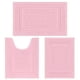 thumbnail image 2 of Set de alfombras de baño SHACOS Soft Fluffy, 3 piezas, color rosa, 2 of 9
