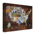 thumbnail image 3 of Trademark Fine Art 	Masters Fine Art 	 USA License Plate Map on Wood Canvas Wall Art - 14x19, 3 of 5